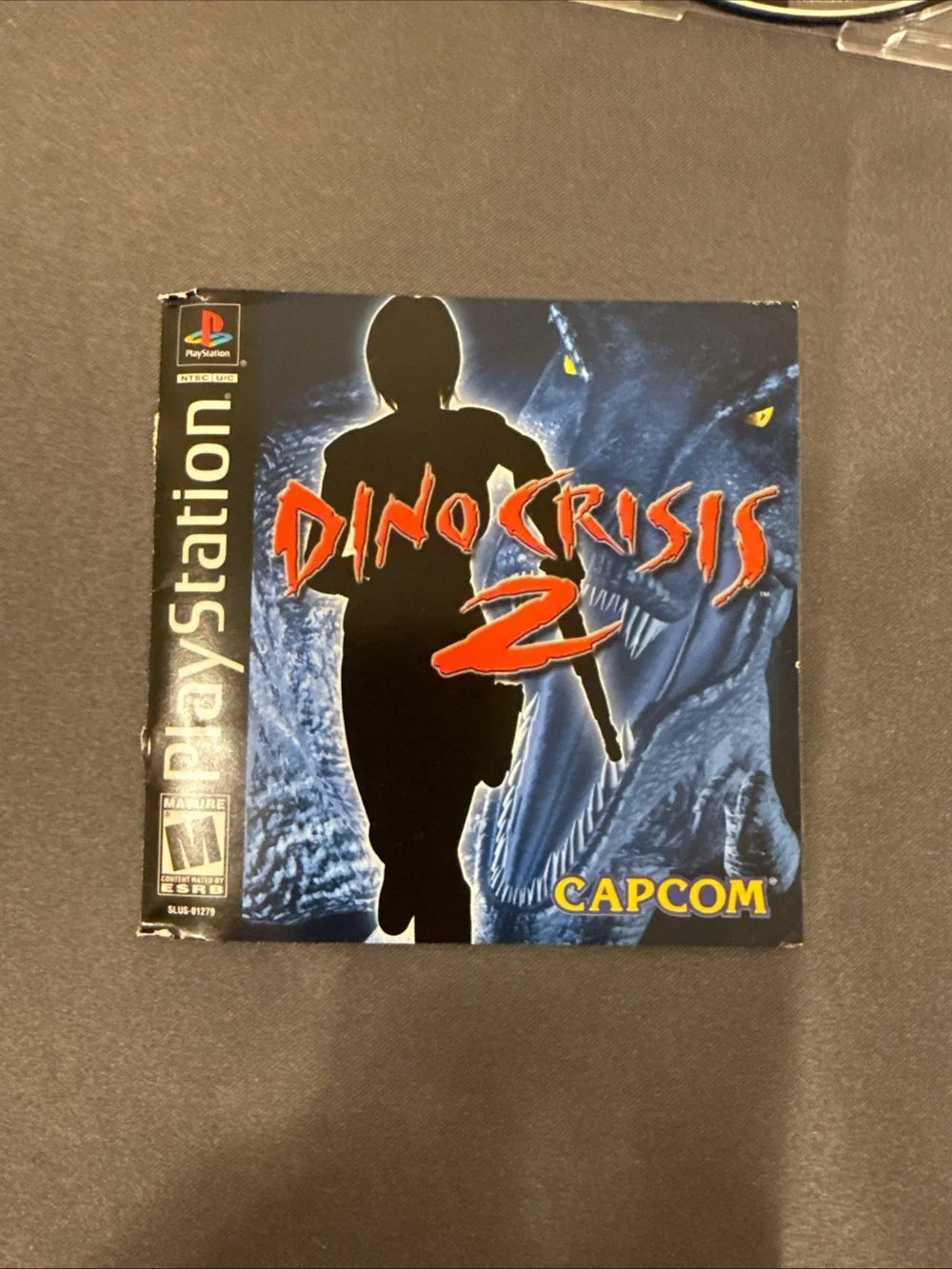 Dino Crisis (Sony PlayStation 1, 1999) PS1 Game Disc W/ Dino Crisis 2 Front Cov